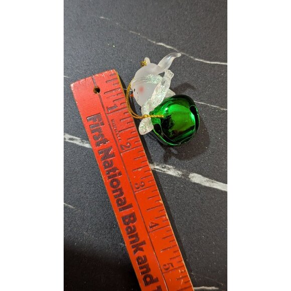 Jingle Buddies Green Snowman Bell Ornament Festive Holiday Decor 3” Hanging - Picture 5 of 5